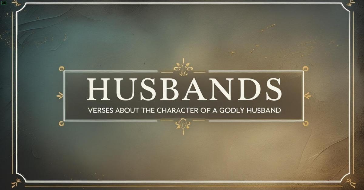 Verses About the Character of a Godly Husband