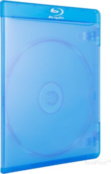 Slim Single Blu-ray Cases in 6mm Ultra Thin Thickness for Single Disc Storage with Clear Wrap Around and Logo (25-Pack)