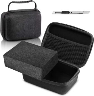 Relaxweex Hard Case with Foam, Black, 7.1 x 4.7 x 3.1 Inch
